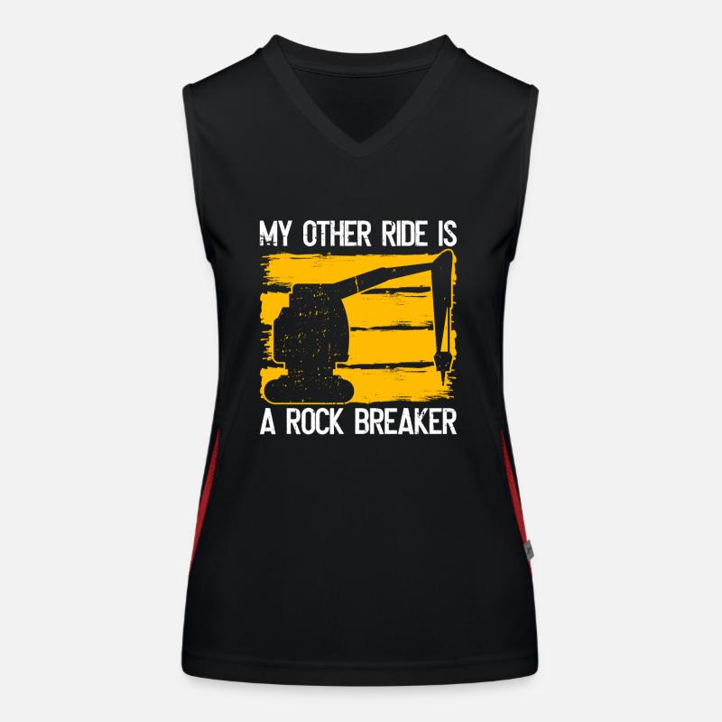 Rock Breaker Operator Bagger Sandbagger Baggern Women's Functional Contrast Tank Top