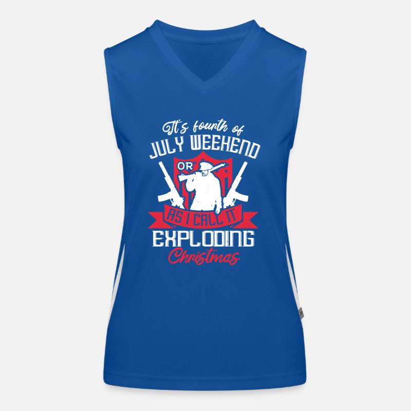 ES IST DAS VIERTE JULIWOCHENENDE, WIE ICH ES EXPLODIERE Funktionelles Kontrast-Tank Top für Frauen
