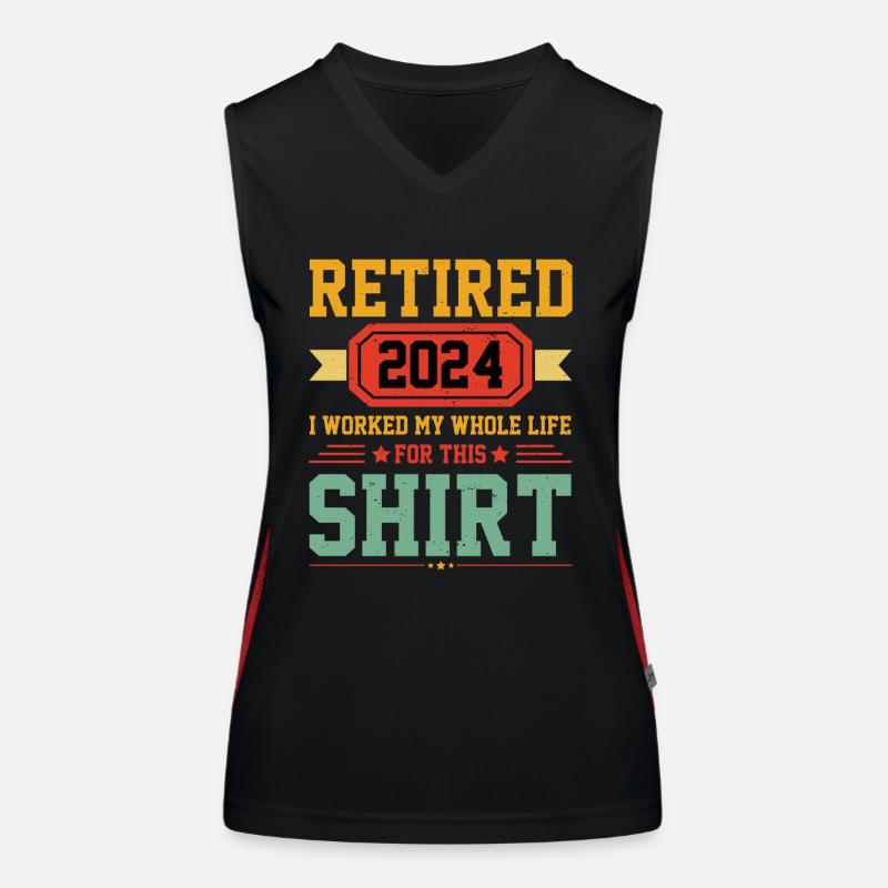 entner 2024 Pensioner Retirement Spruch Women's Functional Contrast Tank Top