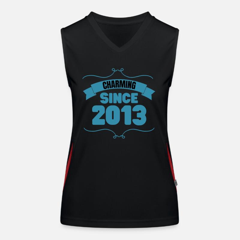 10. Geburtstags Party Geschenk Charmant seit 2013 Funktionelles Kontrast-Tank Top für Frauen