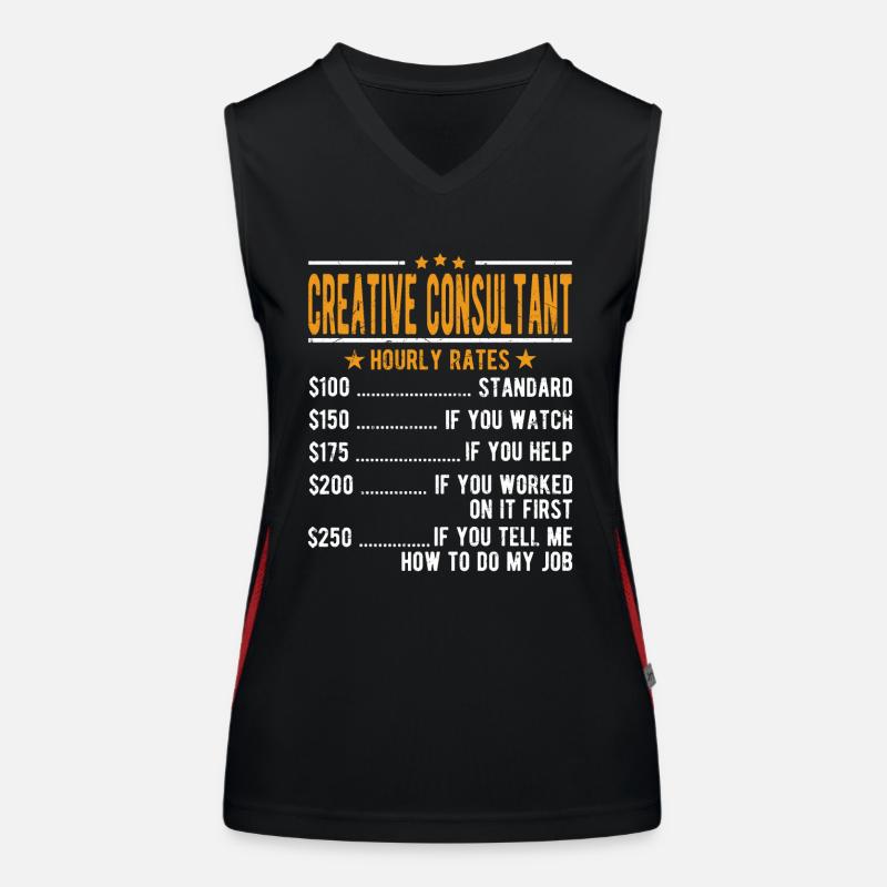 Creative Consultant Hourly Wage Women's Functional Contrast Tank Top