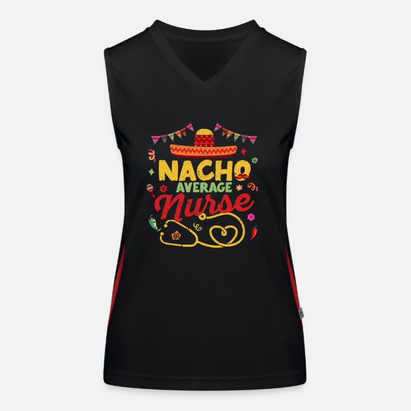 Nacho Durchschnittliche Krankenschwester Lustige Funktionelles Kontrast-Tank Top für Frauen