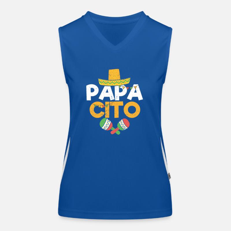 Papacito Familie Cinco De Mayo Passendes Paar Funktionelles Kontrast-Tank Top für Frauen