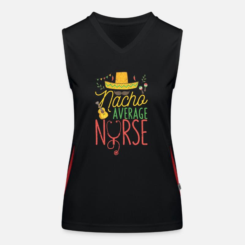 Nacho Durchschnittliche Krankenschwester Lustige Funktionelles Kontrast-Tank Top für Frauen