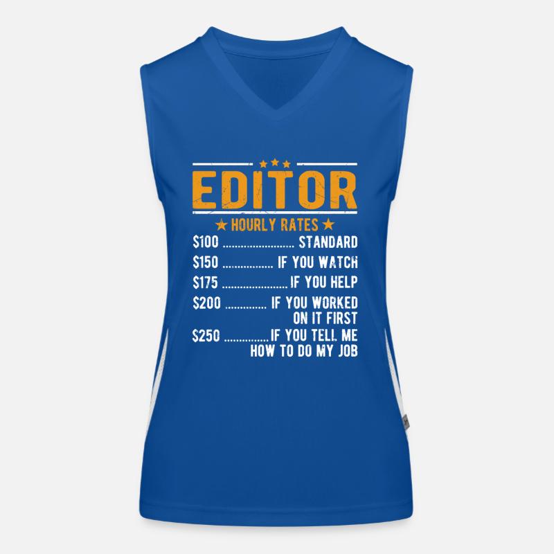 Editor Hourly Wage Women's Functional Contrast Tank Top