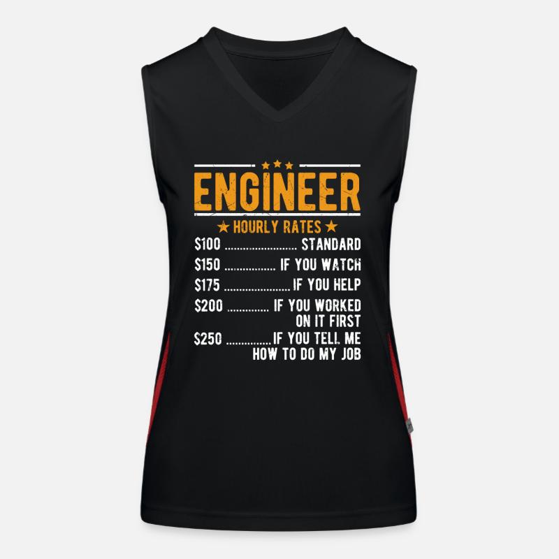 Techniker Stundenlohn Funktionelles Kontrast-Tank Top für Frauen