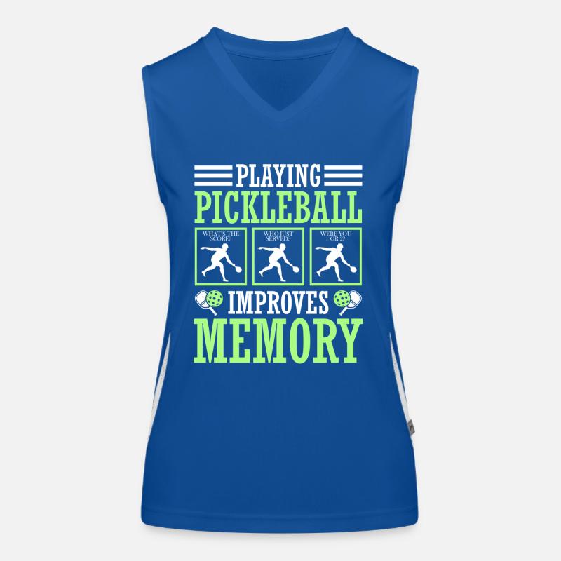 Pickleball play improves memory Women's Functional Contrast Tank Top
