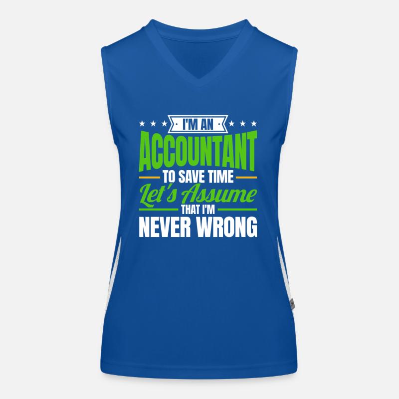 Comptable Donation Comptabilité Impôt CPA Débardeur respirant contrasté Femme