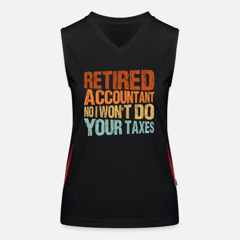 Comptable Donation Comptabilité Impôt CPA Débardeur respirant contrasté Femme