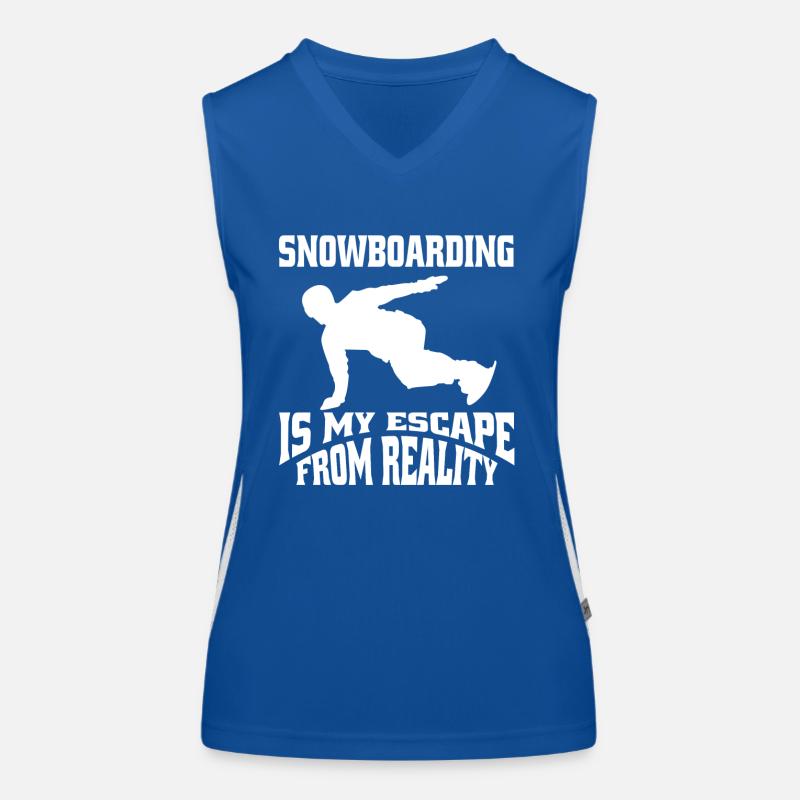 Snowboardfahrer Snowboard Geschenk Snowboardsport Funktionelles Kontrast-Tank Top für Frauen