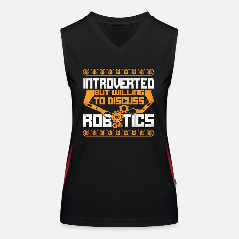 Robot Robotics Engineer Vintage Funktionelles Kontrast-Tank Top für Frauen
