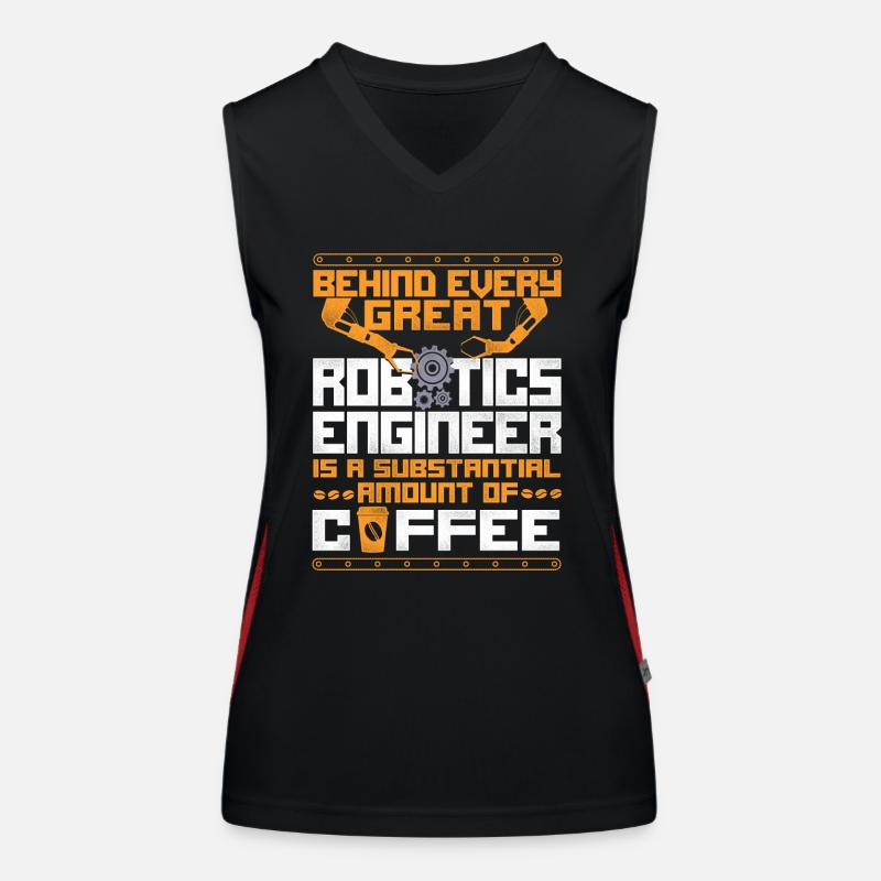 Robot Robotics Engineer Café Débardeur respirant contrasté Femme