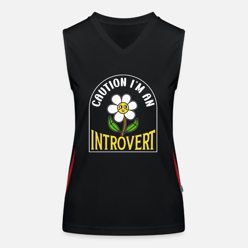 Beware I'm an introvert Shy Women's Functional Contrast Tank Top