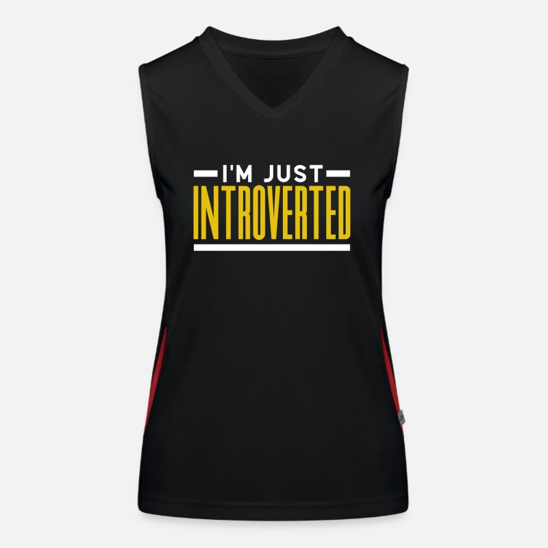 Ich Bin Einfach Introvertiert Introvertierter Funktionelles Kontrast-Tank Top für Frauen