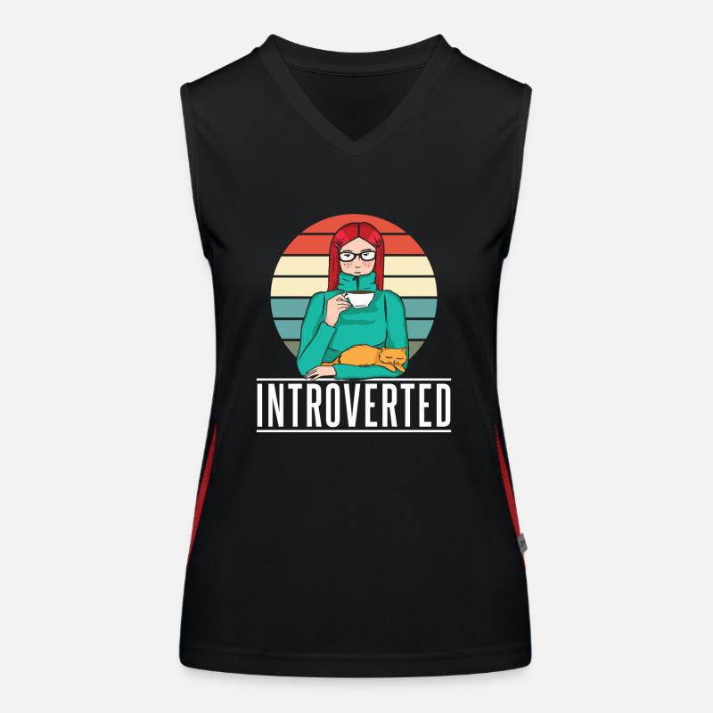 Introverted Sarcasm Introverted Shy Women's Functional Contrast Tank Top