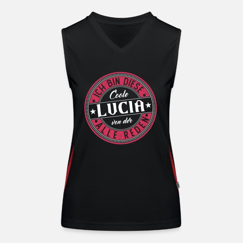 Lucia Geschenkidee Geschenk Geburtstag Funktionelles Kontrast-Tank Top für Frauen