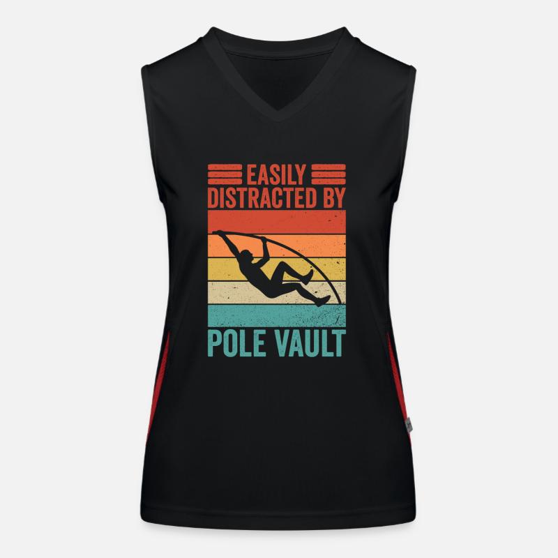Stabhochspringer Stabhochsprung Stabhochspringen Funktionelles Kontrast-Tank Top für Frauen