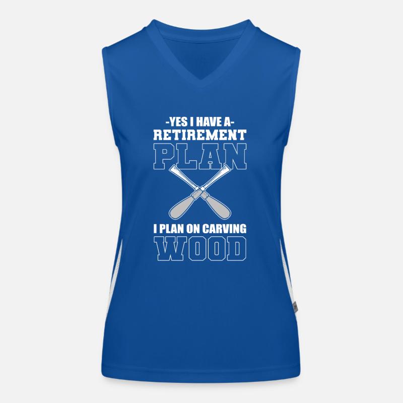 I Do Have A Retirement Plan I Plan On Carving Funktionelles Kontrast-Tank Top für Frauen