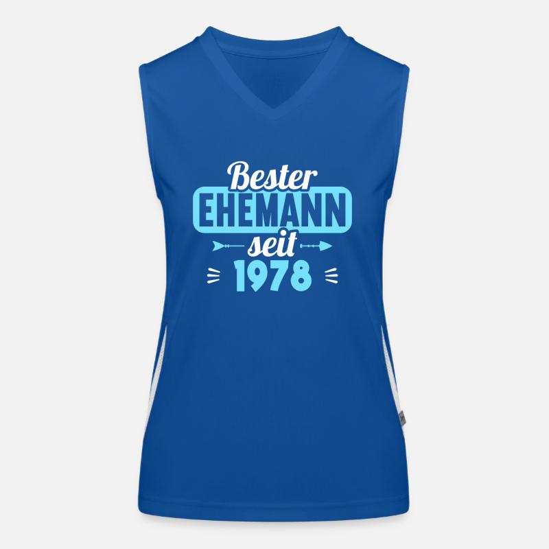 45. Hochzeitstag Bester Ehemann seit 1978 Funktionelles Kontrast-Tank Top für Frauen