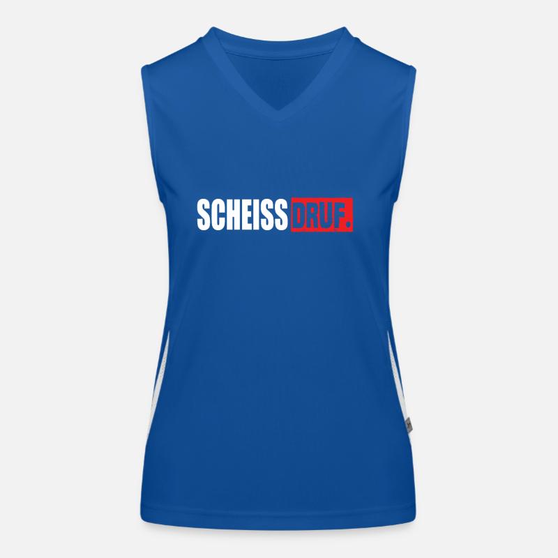 Scheiss Druff Lustiger Spruch Funktionelles Kontrast-Tank Top für Frauen