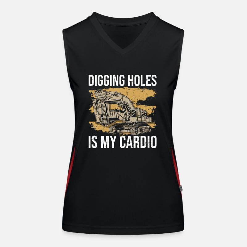 Baggerbagger Bagger Schwerer Equipmanet Operator Funktionelles Kontrast-Tank Top für Frauen