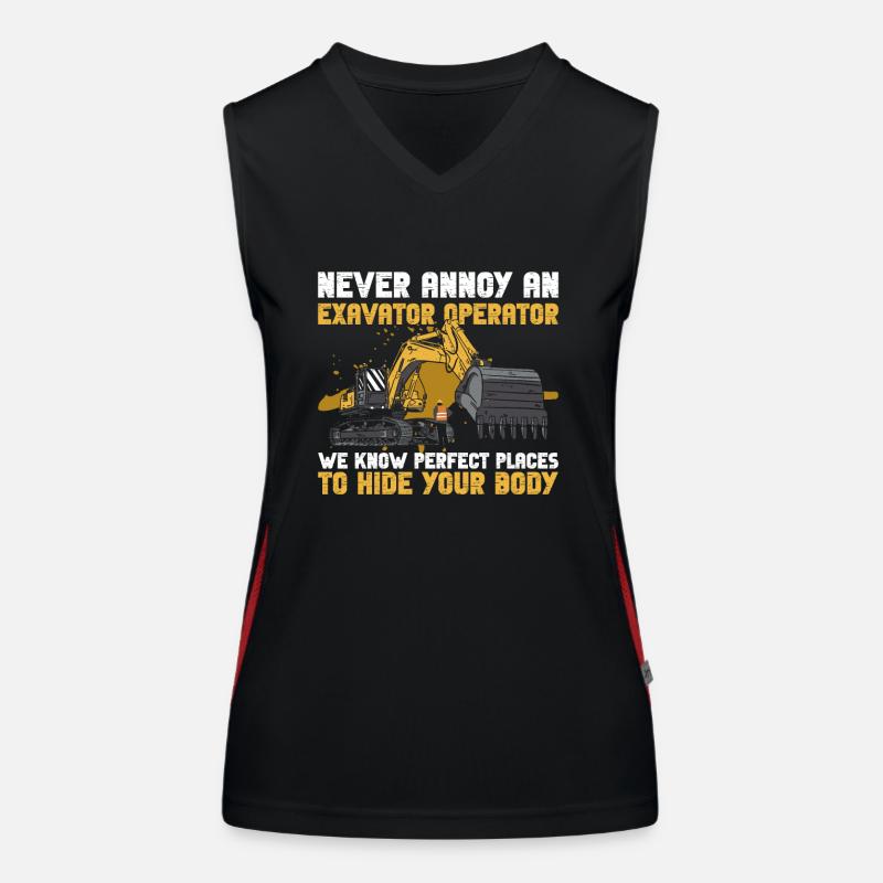 Bagger Baggerführer Baggerfahrer Débardeur respirant contrasté Femme