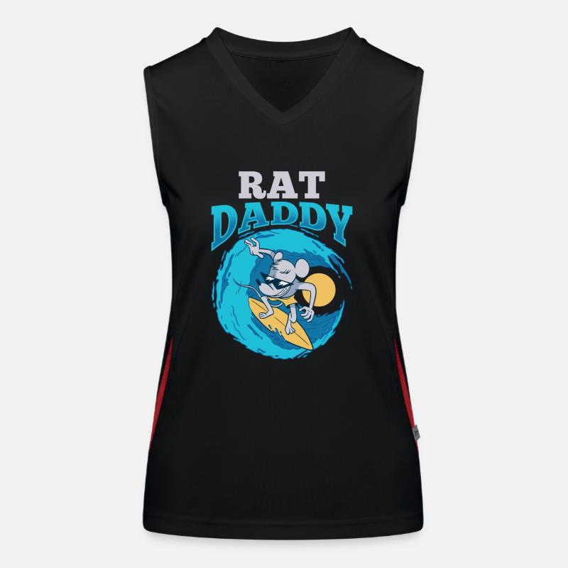 Rattenpapa Ratte Papa Junge Typ Ratten Tier Süß Funktionelles Kontrast-Tank Top für Frauen