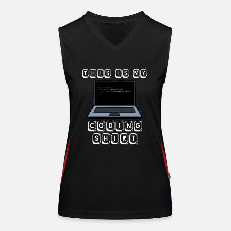 Code de programmeur informatique Geek Cool Developer Pun Débardeur respirant contrasté Femme
