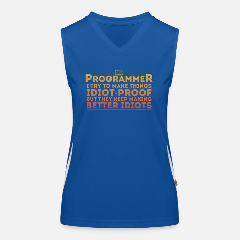 Lustiger Programmierer Humor Computer Coder Programmierung Funktionelles Kontrast-Tank Top für Frauen