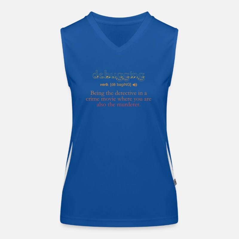 Debugging Definition - Computer Science Programmer Women's Functional Contrast Tank Top