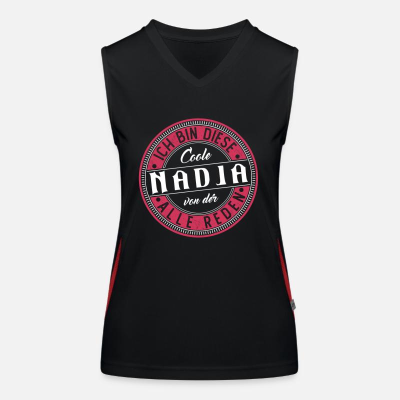 Nadja Geschenkidee Geschenk Geburtstag Funktionelles Kontrast-Tank Top für Frauen