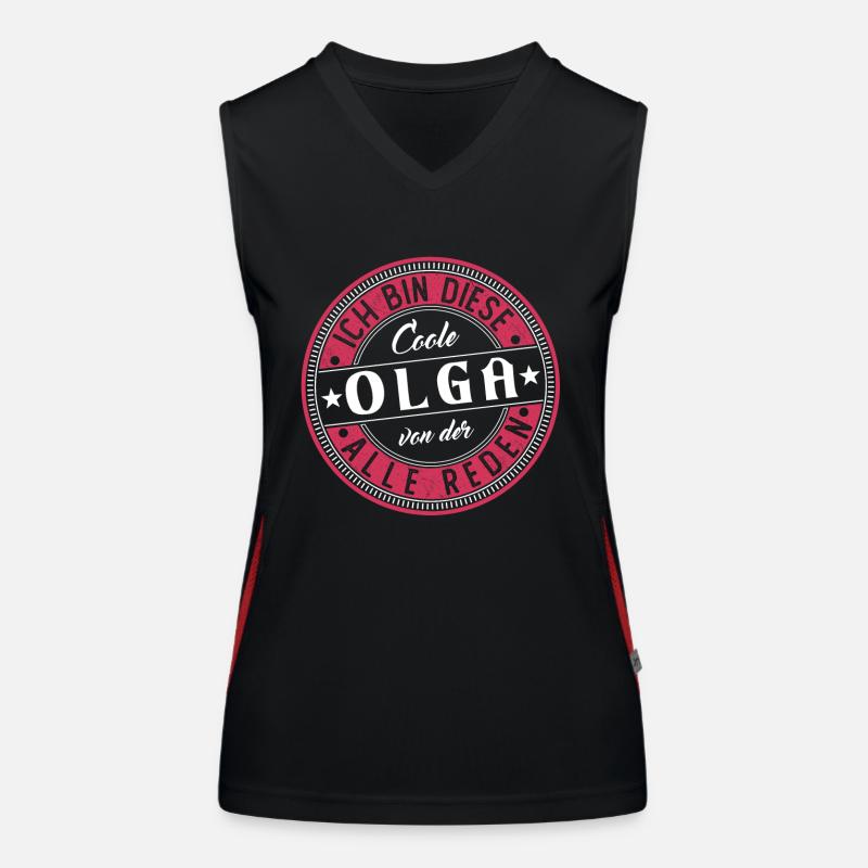 Olga Geschenkidee Geschenk Geburtstag Funktionelles Kontrast-Tank Top für Frauen