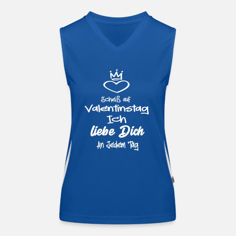 Scheiß Auf Valentinstag Ich Liebe dich an Jedem Funktionelles Kontrast-Tank Top für Frauen