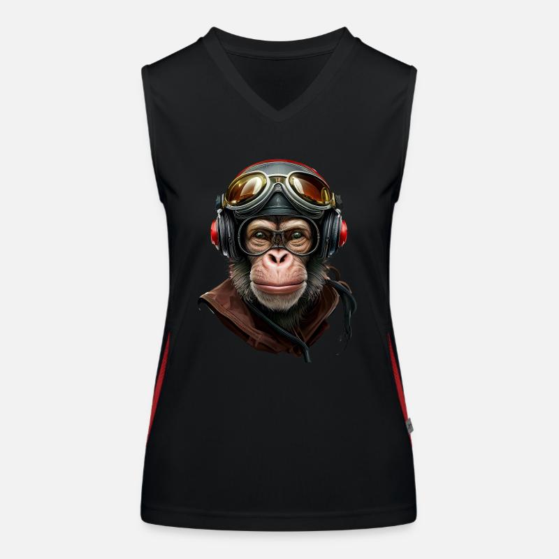 Chimpanzé - Singe Débardeur respirant contrasté Femme
