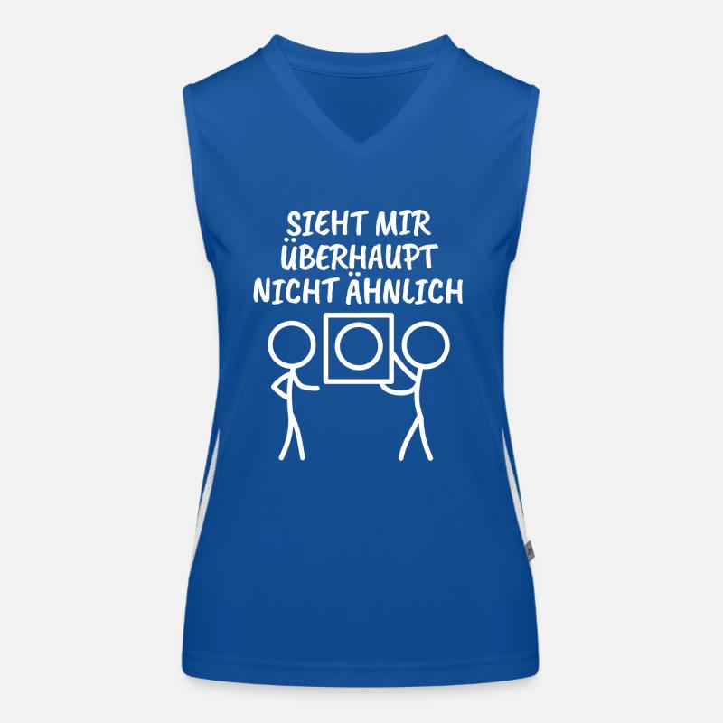 Strichmännchen - Spruch - Portrait - Ironie Funktionelles Kontrast-Tank Top für Frauen