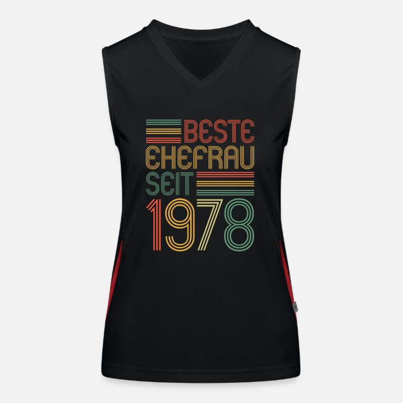 45. Hochzeitstag Beste Ehefrau seit 1978 Funktionelles Kontrast-Tank Top für Frauen