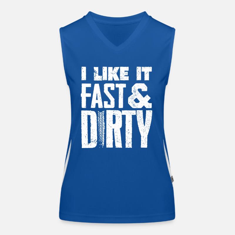 Motocross-Biker Funktionelles Kontrast-Tank Top für Frauen