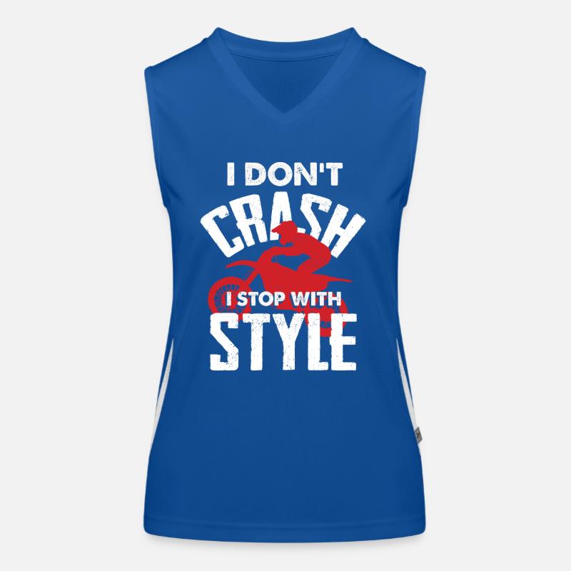 Motocross-Biker Funktionelles Kontrast-Tank Top für Frauen