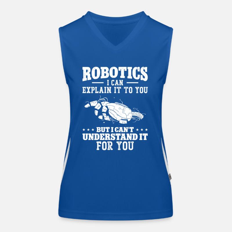 Robot Robotics Engineer Robotics I Women's Functional Contrast Tank Top