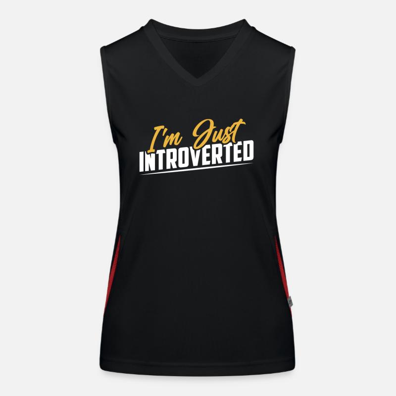 Ich Bin Einfach Introvertiert Introvertierter Funktionelles Kontrast-Tank Top für Frauen