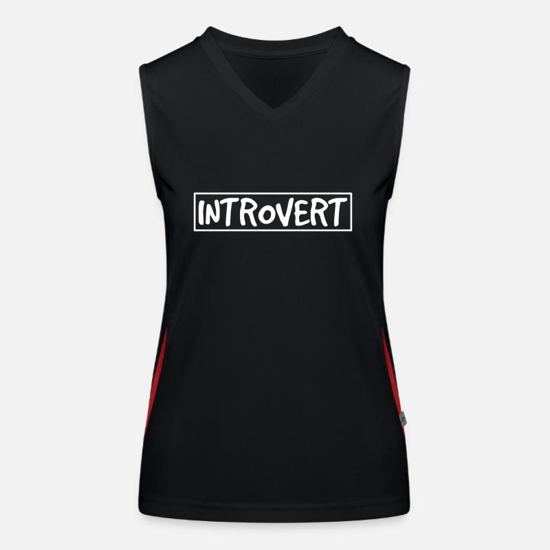 Introverted Sarcasm Shy Introverts Women's Functional Contrast Tank Top