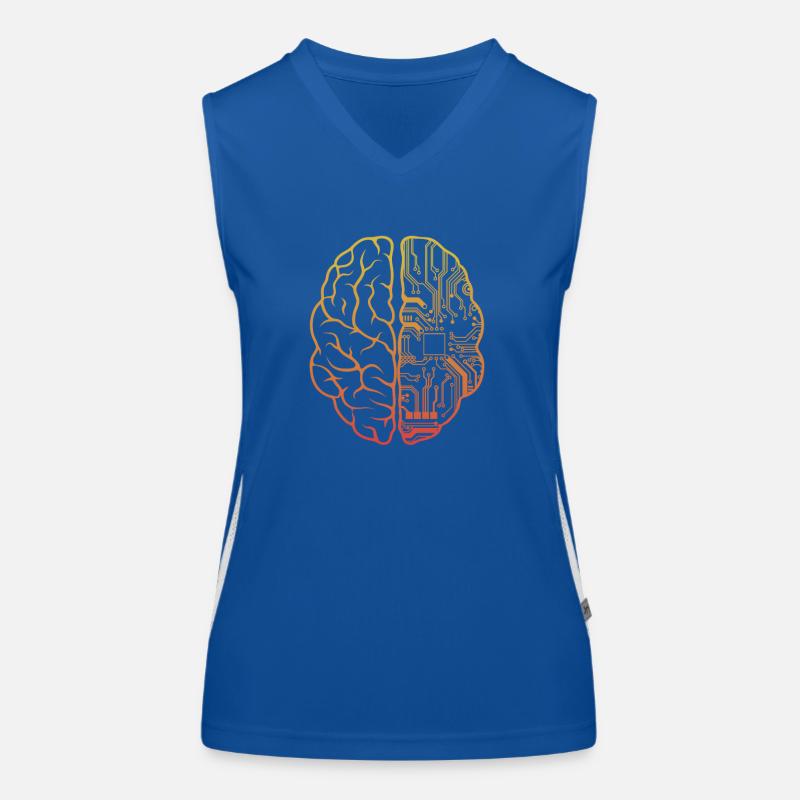 Programmer HTML - Developer Programming Brain Cool Women's Functional Contrast Tank Top