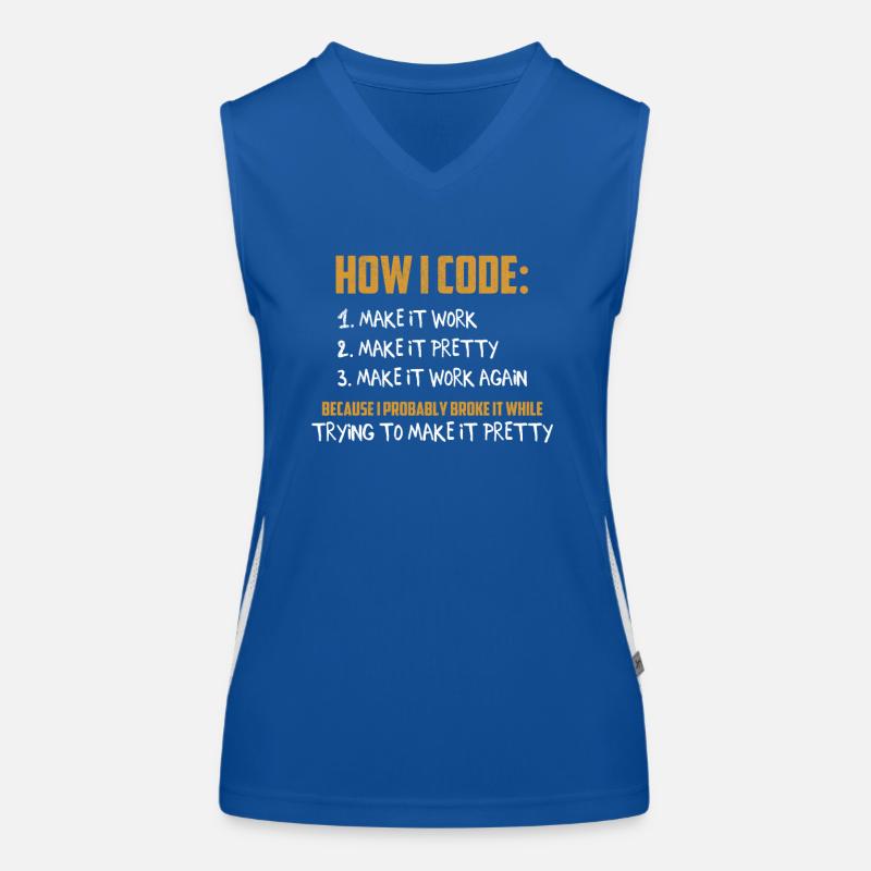 Programmer Coder - Developer Programming Coding Women's Functional Contrast Tank Top