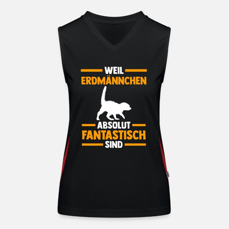 Erdmännchen Funktionelles Kontrast-Tank Top für Frauen