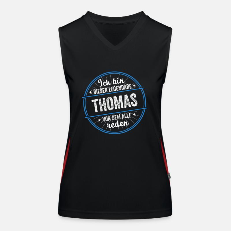 Ich bin dieser legendärer Thomas Name Funktionelles Kontrast-Tank Top für Frauen