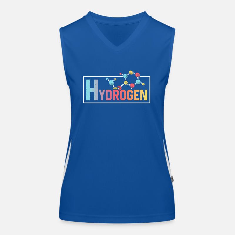 Hydrogène énergie Élément hydrogène Débardeur respirant contrasté Femme
