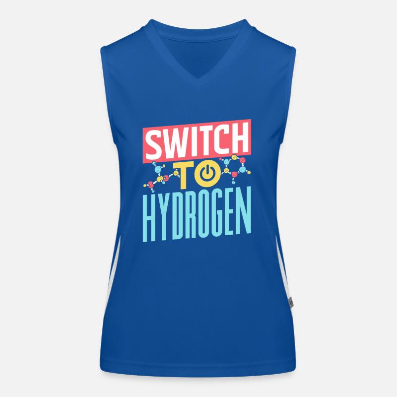 Switch to hydrogen hydrogen energy element Women's Functional Contrast Tank Top