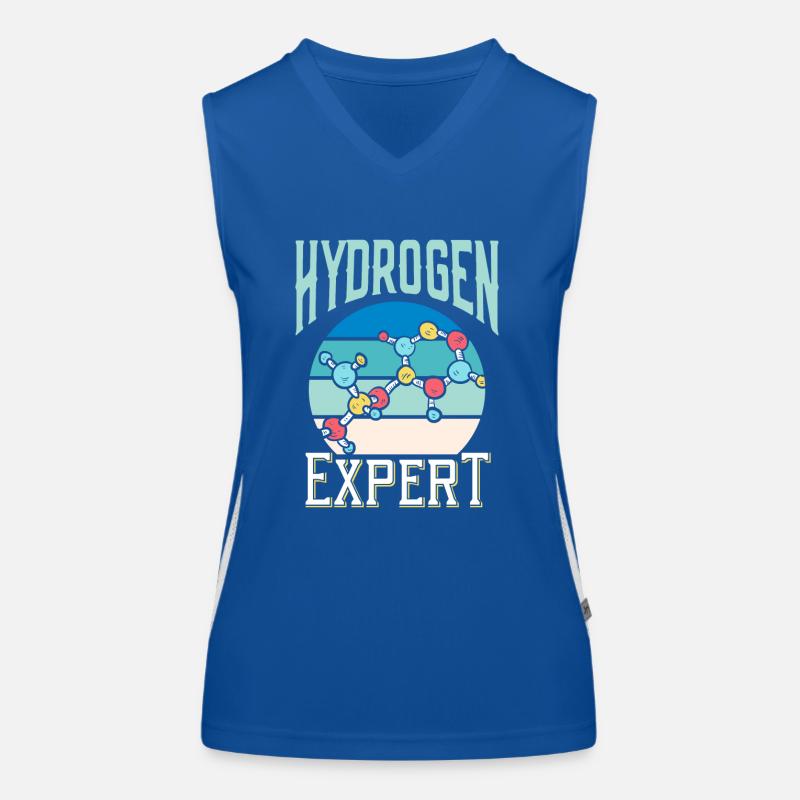 Expert en hydrogène Énergie des éléments hydrogène Débardeur respirant contrasté Femme