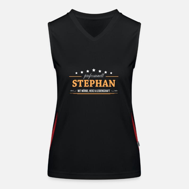Professionell Stephan Name Vorname Funktionelles Kontrast-Tank Top für Frauen
