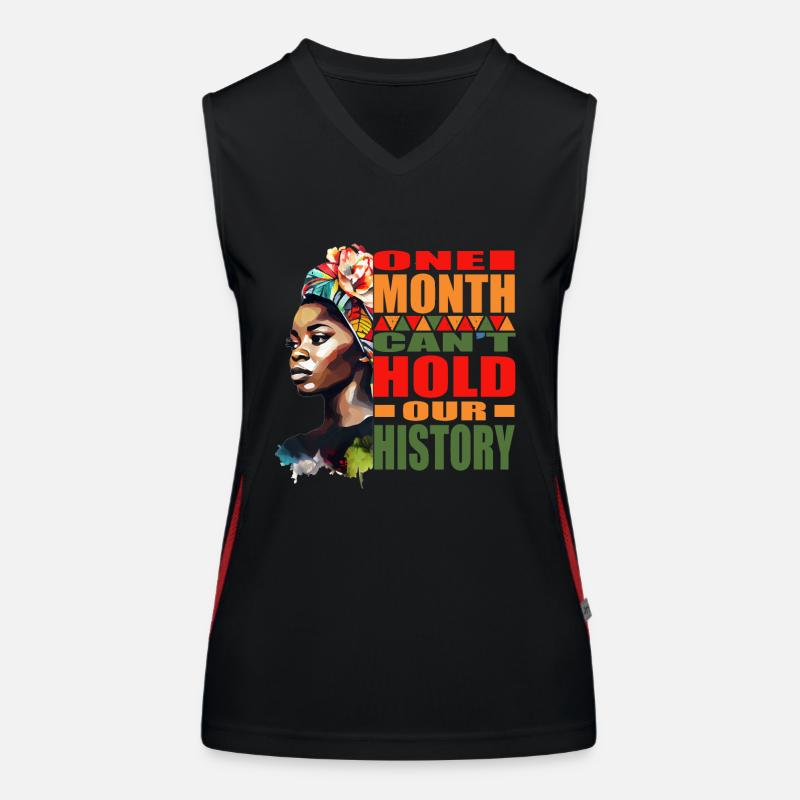 Juneteenth and Black History Commemorative Women's Functional Contrast Tank Top